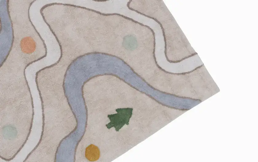 Furry Map Halı (120x180 cm)