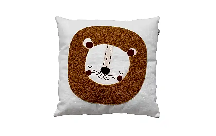 Lion Bebek Dolgulu Kırlent (40x40 cm)